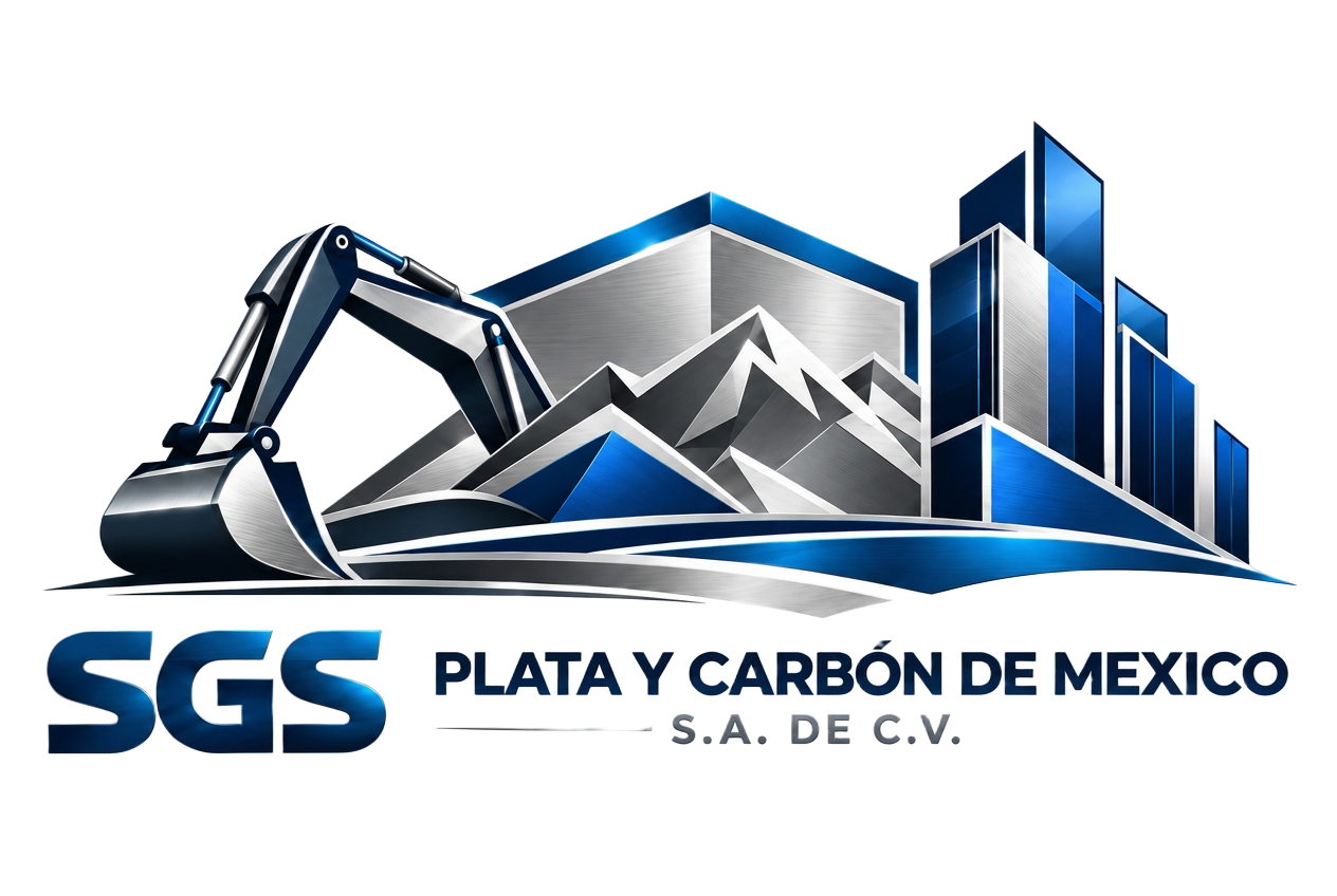 Logotipo institucional original de SGS Plata y Carbón de México
