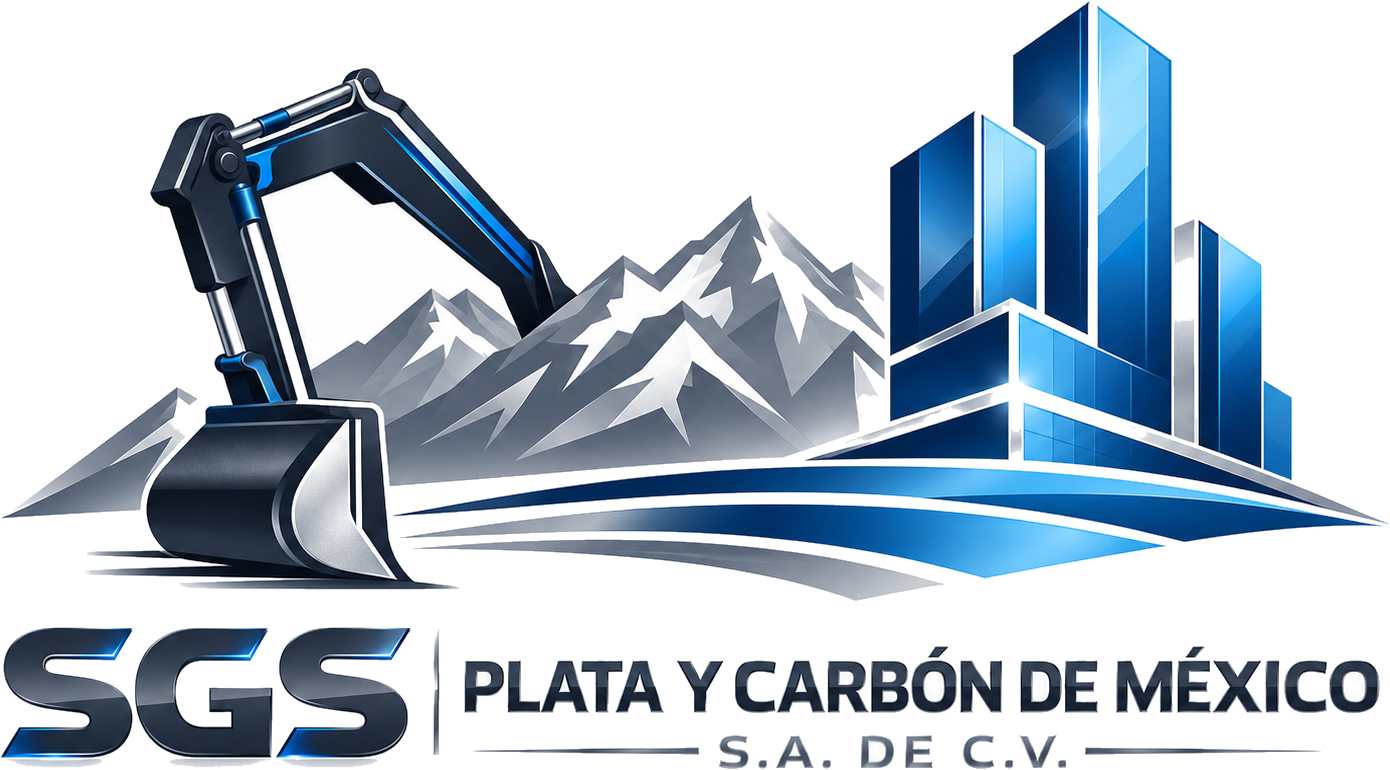 Logotipo evolucionado de SGS Plata y Carbón de México